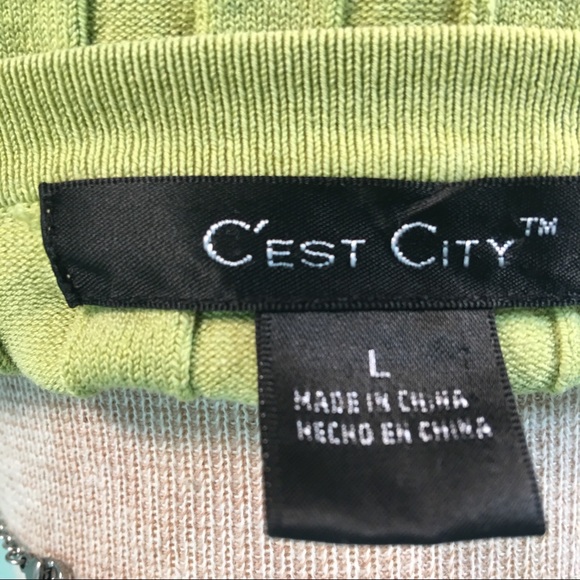 C’EST CITY SILK LIME SWEATER - Picture 6 of 6